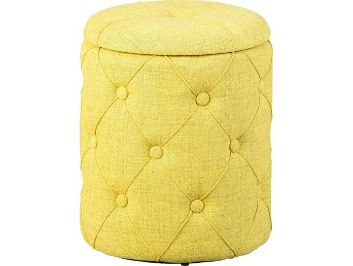 Hocker INOSIGN Yapak , gelb (gelbgrün), B:34cm H:40cm T:34cm, 100% Polyester, Hocker, Pouf mit Stauraum von Inosign