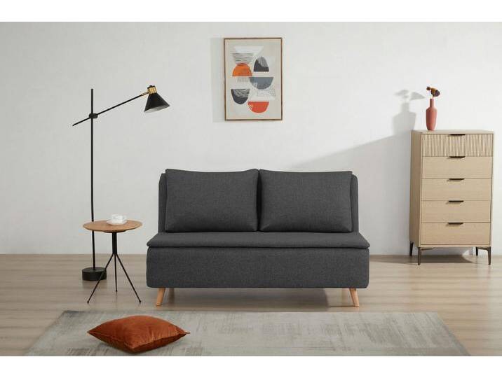 INOSIGN 2-Sitzer AINSLEY 140 cm, Schlafsofa, Verstellbare Rückenlehne und Sofa mit Bettfunktion, grau, anthrazit von Inosign