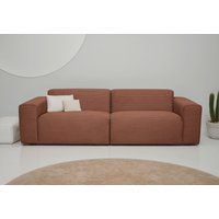 OTTO home 3-Sitzer "Koa, 228 cm, Modulsofa in Cord, Chenille, Struktur, Webstoff" Designsofa, weicher Lounge-Sitzkomfort, Welleunterfederung, bodentief von Otto Home