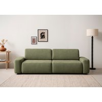 INOSIGN 3-Sitzer "TORGE (257cm), Sofa,Schlafsofa in Cord, Samtvelours, Struktur fein", rundes Design, Schlaffunktion u. Bettkasten, Liegefläche: 135/200 cm von Inosign