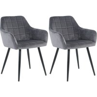 INOSIGN 4-Fußstuhl, (Set), 2 St., Samt, mit Quadratsteppung innen von Inosign
