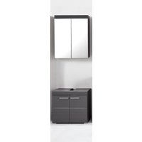 INOSIGN Badmöbel-Set "Avena", (2 St.), Badezimmermöbel in Grau - Waschbeckenunterschrank und Spiegelschrank von Inosign