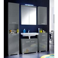 welltime Badmöbel-Set "Avena", (Set, 5 St.), Hochschrank, WBU, Spiegelschrank, Kommode, Hängeschrank u. Beleuchtung von Welltime