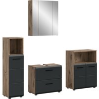 INOSIGN Badmöbel-Set "FLORENZ, TOPSELLER, 4-teilige Badkombination, hochwertige MDF-Front" Set, Midischrank hoch, WBU, Spiegelschrank, Midischrank breit, 4 Stk. tlg. von Inosign