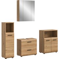 INOSIGN Badmöbel-Set "FLORENZ, TOPSELLER, 4-teilige Badkombination, hochwertige MDF-Front" Set, Midischrank hoch, WBU, Spiegelschrank, Midischrank breit, 4 Stk. tlg. von Inosign