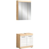 INOSIGN Badmöbel-Set "Siena, 2 tlg., bestehend aus: Waschbeckenunterschrank, Spiegelschrank", (Set, 2 St.), in verschiedenen Farben erhältlich, Badmöbel, Kombination, Badezimmer von Inosign