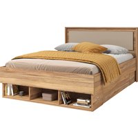 Home affaire Bettgestell "Wharton, 140, 160 oder 180cm Breite, Made in Europe", (mit oder ohne Stauraumschubladen), Doppelbett mit offenen Regalen, FSC-zertifizierter Holzwerkstoff Home affaire Bettgestell "Wharton, 140, 160 oder 180cm Breite, Made in Europe", (mit oder ohne Stauraumschubladen), Doppelbett mit offenen Regalen, FSC-zertifizierter Holzwerkstoff von home affaire