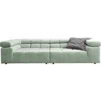 INOSIGN Big-Sofa "Ancona B/T/H: 290/110/70 cm", auffällige Steppung, inkl. 2 Zierkissen und verstellbaren Kopfstützen von Inosign
