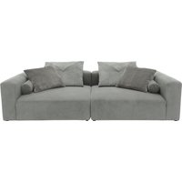 INOSIGN Big-Sofa "Suyana mit Federkern, B/T/H: 304/135/69 cm, Zierkissen + Kissenrollen", grosszügiges, gemütliches Megasofa, viel Platz zum Relaxen, Cord-Bezug von Inosign