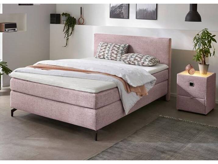 INOSIGN Boxspringbett Alinas OTTOs Choice! Topseller, inkl. Topper, erhältlich in unterschiedlichen Breiten und Farbvarianten, rosa, 7-Zonen-Tonnentaschen-Federkernmatratze von Inosign