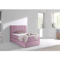 INOSIGN Boxspringbett "Sagres", Kopfteil mit 2farbiger Flatterbiese und zweifarbigen Knöpfen von Inosign