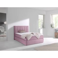 INOSIGN Boxspringbett "Sagres" Kopfteil mit 2farbiger Flatterbiese und zweifarbigen Knöpfen von Inosign
