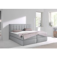 INOSIGN Boxspringbett "Sagres", Kopfteil mit 2farbiger Flatterbiese und zweifarbigen Knöpfen von Inosign