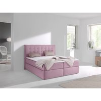INOSIGN Boxspringbett "Sagres" Kopfteil mit 2farbiger Flatterbiese und zweifarbigen Knöpfen von Inosign