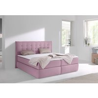 INOSIGN Boxspringbett "Sagres" Kopfteil mit 2farbiger Flatterbiese und zweifarbigen Knöpfen von Inosign