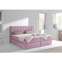 INOSIGN Boxspringbett "Sagres" Kopfteil mit 2farbiger Flatterbiese und zweifarbigen Knöpfen von Inosign