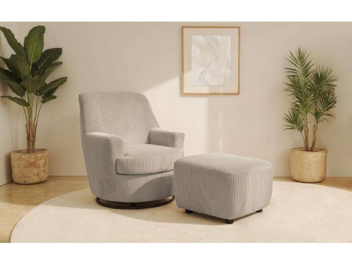 INOSIGN Drehsessel HETTY, Drehsessel mit Wippfunktion und Hocker; Lesesessel, Armsessel (Set, 2-St), mit Dreh/Wippfunktion, mit Federkern von Inosign