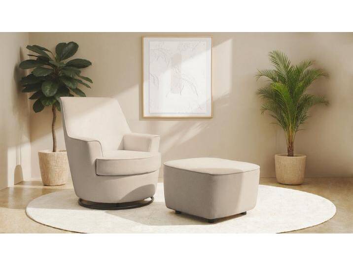 INOSIGN Drehsessel HETTY, Drehsessel mit Wippfunktion und Hocker; Lesesessel, Armsessel (Set, 2-St), mit Dreh/Wippfunktion, mit Federkern von Inosign