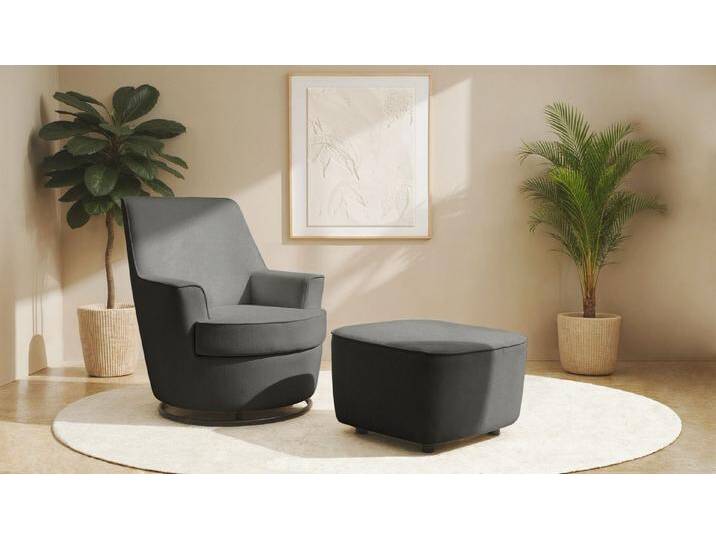 INOSIGN Drehsessel HETTY, Drehsessel mit Wippfunktion und Hocker; Lesesessel, Armsessel (Set, 2-St), mit Dreh/Wippfunktion, mit Federkern von Inosign