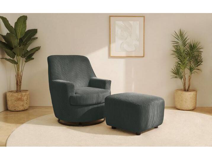 INOSIGN Drehsessel HETTY, Drehsessel mit Wippfunktion und Hocker; Lesesessel, Armsessel (Set, 2-St), mit Dreh/Wippfunktion, mit Federkern von Inosign