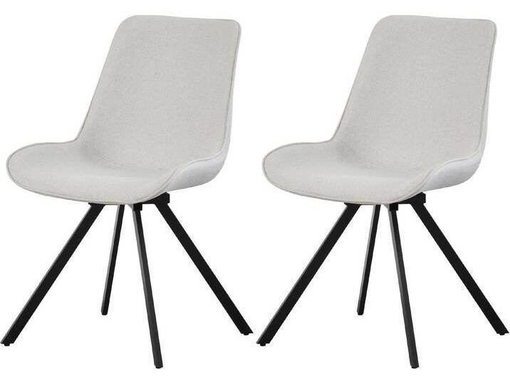 INOSIGN Drehstuhl INUVIK, 2er Set, mit Metallgestell in matt schwarz (Set, 2 St), in verschiedenen Farben, Belsatbarkeit pro Stuhl 120 kg, 360° drehbar von Inosign