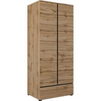 Home affaire Drehtürenschrank "Cross, moderner griffloser Kleiderschrank", Wäscheschrank mit Schublade, Garderobe, Türen von home affaire