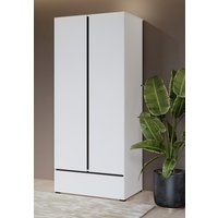Home affaire Drehtürenschrank "Cross, moderner griffloser Kleiderschrank", Wäscheschrank mit Schublade, Garderobe, Türen von home affaire