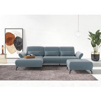 INOSIGN Ecksofa "Coco L-Form", Sitztiefen-, Arm- und Kopfteilverstellung, Cord-Bezug, Fußhöhe 15 cm von Inosign
