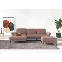 INOSIGN Ecksofa "Coco L-Form", Sitztiefen-, Arm- und Kopfteilverstellung, Cord-Bezug, Fußhöhe 15 cm von Inosign