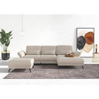 INOSIGN Ecksofa "Coco L-Form", Sitztiefen-, Arm- und Kopfteilverstellung, Cord-Bezug, Fußhöhe 15 cm von Inosign