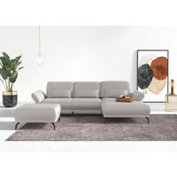 INOSIGN Ecksofa "Coco L-Form", Sitztiefen-, Arm- und Kopfteilverstellung, Cord-Bezug, Fußhöhe 15 cm von Inosign