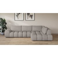 INOSIGN Ecksofa "AZITA Designsofa, elegant und bequem L-Form, Bubble-Optik", lose Rückenkissen, traumhafte Steppung, Maße B/T/H: 352/210/72 cm von Inosign