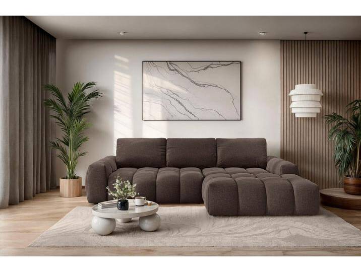 INOSIGN Ecksofa AZITA klein optionale Schlafsofa mit Bettkasten, B/T/H: 270/166,5/84cm, L-Form mit Wellenunterfederung, Bubble-Optik, braun INOSIGN Ecksofa AZITA klein optionale Schlafsofa mit Bettkasten, B/T/H: 270/166,5/84cm, L-Form mit Wellenunterfederung, Bubble-Optik, braun von Inosign