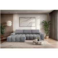 OTTO home Ecksofa "AZITA klein optionale Schlafsofa mit Bettkasten, B/T/H: 270/166,5/84cm" L-Form mit Wellenunterfederung, Bubble-Optik von Otto Home