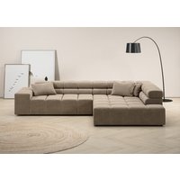 INOSIGN Ecksofa "Ancona incl. Kopfteilverstellung, Zierkissen Breite 319cm, L-Form" von Inosign