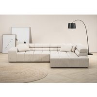 INOSIGN Ecksofa "Ancona incl. Kopfteilverstellung, Zierkissen Breite 319cm, L-Form" von Inosign