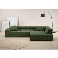 INOSIGN Ecksofa "Ancona incl. Kopfteilverstellung, Zierkissen Breite 319cm, L-Form", wahlweise motorische Sitztiefenverstellung, auch in Cord + Easy Care von Inosign