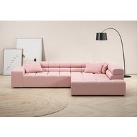 INOSIGN Ecksofa "Ancona incl. Kopfteilverstellung, Zierkissen Breite 319cm, L-Form" von Inosign