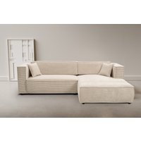 WERK2 Ecksofa "Atlanta, moderne Designsprache, Stellmaße 280x147cm, L-Form, Kedernaht", Design Ecksofa mit hohem Komfort, Schlaffunktion & Bettkasten von Werk2