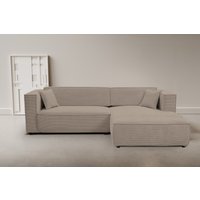 WERK2 Ecksofa "Atlanta, moderne Designsprache, Stellmaße 280x147cm, L-Form, Kedernaht", Design Ecksofa mit hohem Komfort, Schlaffunktion & Bettkasten von Werk2