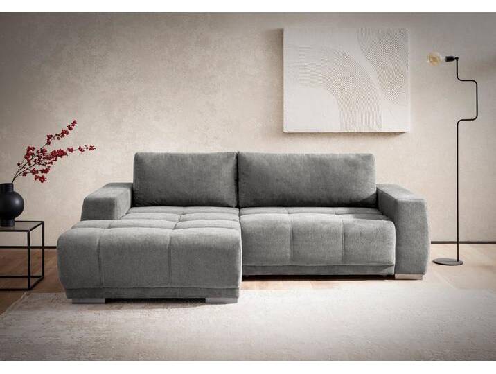 INOSIGN Ecksofa Bolero L-Form, grau, mit Bettfunktion, stone von Inosign