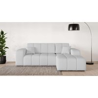 INOSIGN Ecksofa "CASSY L-Form, Schlafsofa mit Bettkasten, Maße B/T/H: 245/165/88 cm" mit 2 Rückenkissen, Recamiere rechts oder links bestellbar von Inosign