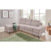 INOSIGN Ecksofa "Cardiz L-Form", inkl.Kopfteilverstellung und Federkern wahlweise mit Bettfunktion von Inosign