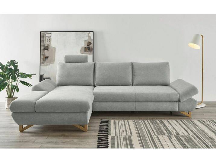 INOSIGN Ecksofa City/Giron, L-Form, verstellbare Armlehnen mit Rasterfunktion, silberfarben von Inosign