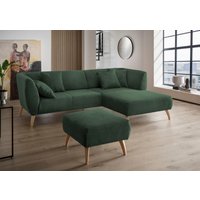 INOSIGN Ecksofa "Colori L-Form", Holzfußfarbe wählbar, inkl. 4x Zierkissen von Inosign