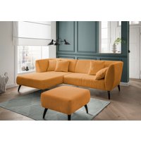 INOSIGN Ecksofa "Colori Polstermöbel mit zeitlos eleganter Rückenführung. L-Form", Holzfußfarbe wählbar, inkl. 4x Zierkissen von Inosign