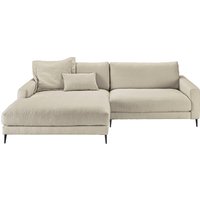 INOSIGN Ecksofa "Downtown, B/T/H: 272/190/84 cm L-Form", weicher Sitzkomfort auch in Cord und Bouclé, incl. Zierkissen von Inosign