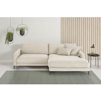 INOSIGN Ecksofa "Downtown, B/T/H: 272/190/84 cm L-Form", weicher Sitzkomfort auch in Cord und Bouclé, incl. Zierkissen von Inosign