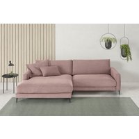 INOSIGN Ecksofa "Downtown, B/T/H: 272/190/84 cm L-Form", weicher Sitzkomfort auch in Cord und Bouclé, incl. Zierkissen von Inosign
