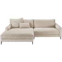 INOSIGN Ecksofa "Downtown, B/T/H: 272/190/84 cm L-Form", weicher Sitzkomfort auch in Cord und Bouclé, incl. Zierkissen von Inosign